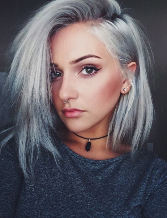 short grey hair