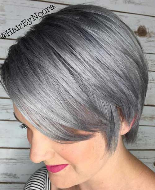 short grey hair