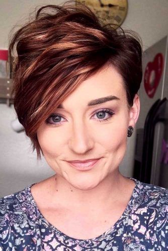 short hairstyle with fringe