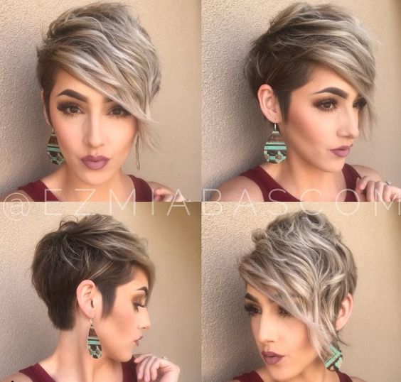 short hairstyle with fringe