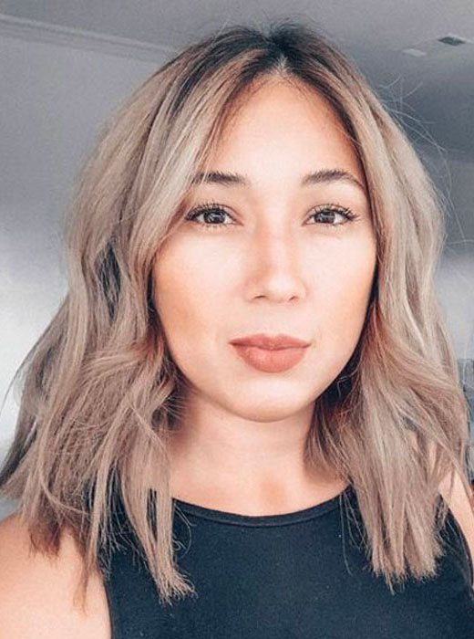 bob haircut, medium-length hair,