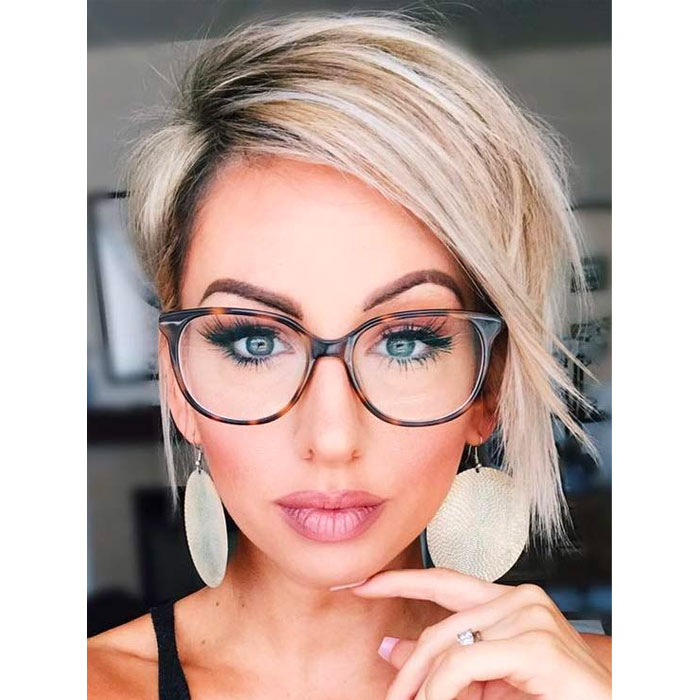 short haircuts glasses