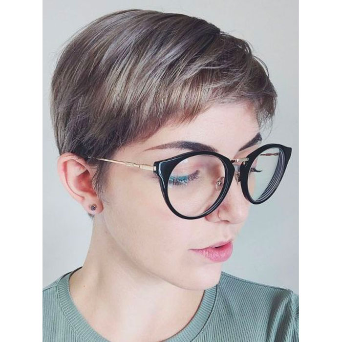 short haircuts glasses