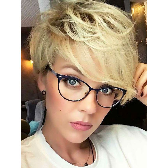 short haircuts glasses