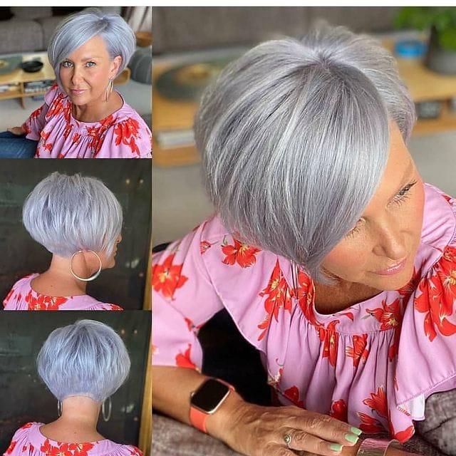 short grey hair