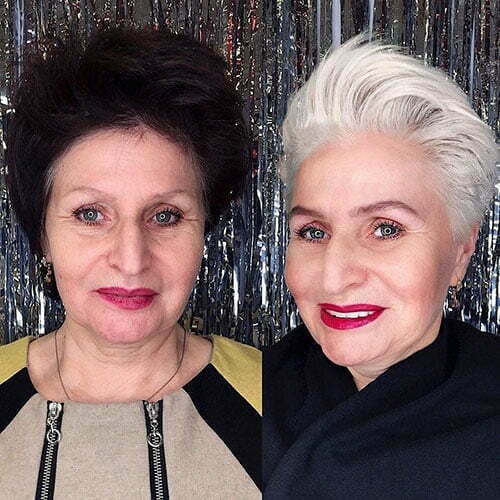 short haircuts for older women